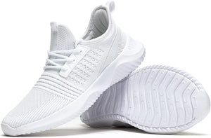 Dreamy White Mesh Sneakers Light Comfort Walking Shoes
