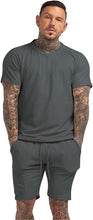 Load image into Gallery viewer, Men&#39;s Pink 2PC Short Sleeve Cotton Shirt &amp; Shorts Set