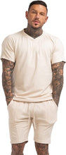 Load image into Gallery viewer, Men&#39;s Pink 2PC Short Sleeve Cotton Shirt &amp; Shorts Set