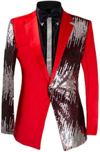 Load image into Gallery viewer, Sequin Red Stylish Slim Fit Blazer