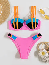 Load image into Gallery viewer, Multicolor Push Up Two Piece Bikini Swimsuits