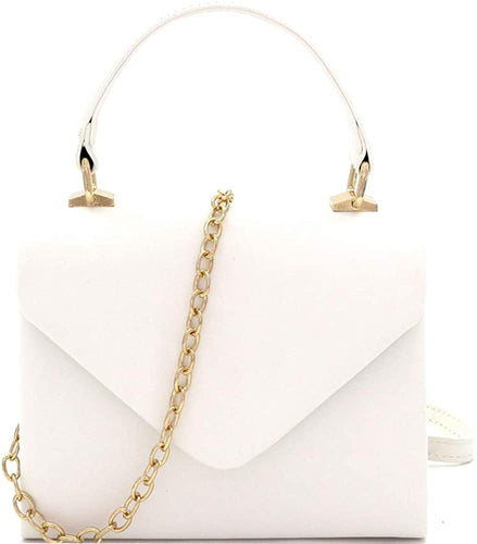 Mini Retro White Box Flap leather Satchel Crossbody Handbag