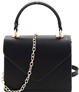Mini Retro Glitter Rose Gold Box Flap leather Satchel Crossbody Handbag