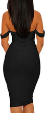 Load image into Gallery viewer, Modern Black Tube Top Off Shoulder Party Club Mini Dress