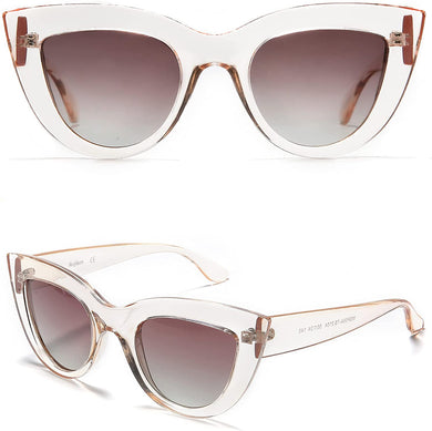 Cateye Polarized Crystal Sunglasses