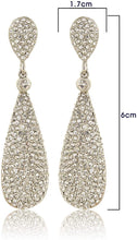 Load image into Gallery viewer, Studded Silver Dangle Drop Earring