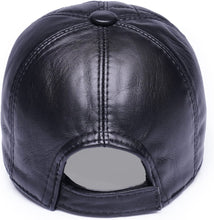 Load image into Gallery viewer, Classic Black Leather Diamond Design Snapback Hat