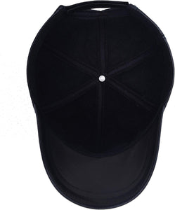 Classic Black Leather Diamond Design Snapback Hat