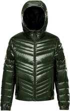 Load image into Gallery viewer, Men&#39;s Packable Black Insulated Warm Hooded Jacket Winter Coat