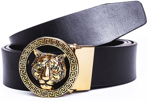 Luxurious Tiger Buckle Cowhide Leather Belt