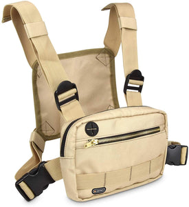 Khaki Tactical Style Chest Bag