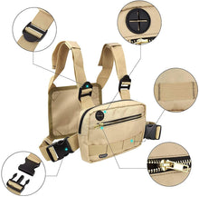 Load image into Gallery viewer, Khaki Tactical Style Chest Bag