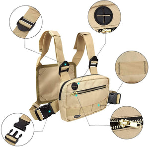 Khaki Tactical Style Chest Bag
