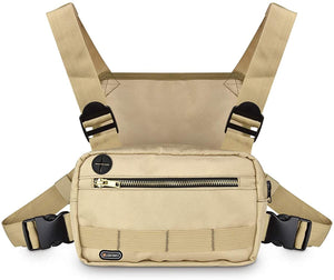 Khaki Tactical Style Chest Bag