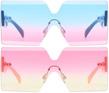 Load image into Gallery viewer, Candy Color Rimless Frame Transparent Sunglasses Glasses