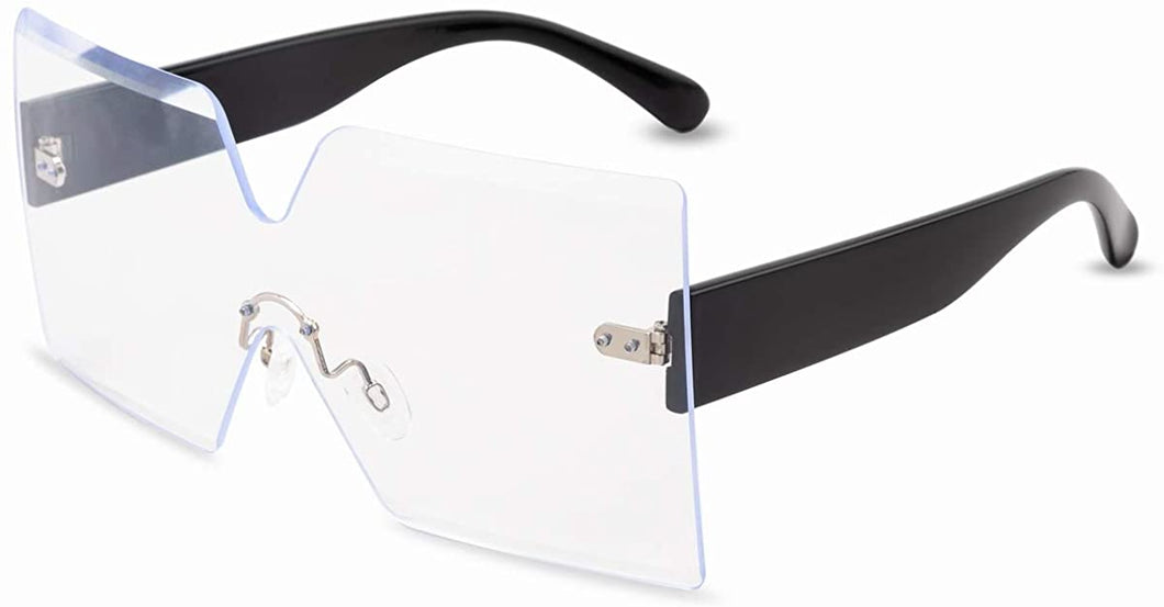 Transparent Candy Color  Rimless Frame Transparent Glasses