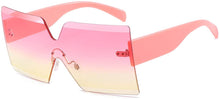 Load image into Gallery viewer, Pink Yellow Candy Color  Rimless Frame Transparent Glasses