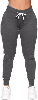 Plus Size Grey High Waisted Athletic Workout Sweatpants