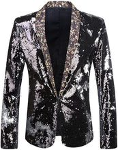 Load image into Gallery viewer, Men&#39;s Long Colorful Stylish Shiny Sequins Blazer Suit Jacket