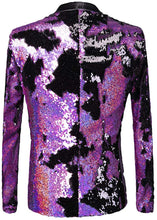 Load image into Gallery viewer, Men&#39;s Long Colorful Stylish Shiny Sequins Blazer Suit Jacket