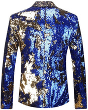Load image into Gallery viewer, Men&#39;s Long Colorful Stylish Shiny Sequins Blazer Suit Jacket