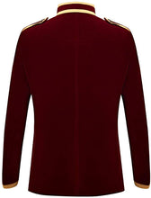 Load image into Gallery viewer, Prince Stylish Court Wine Red Velvet Embroidery Blazer