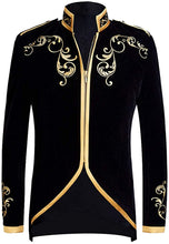 Load image into Gallery viewer, Prince Stylish Court Black Velvet Embroidery Blazer