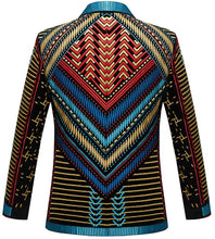Load image into Gallery viewer, Prince Stylish Court Blue-Gold Velvet Embroidery Blazer