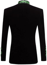 Load image into Gallery viewer, Prince Stylish Court Green Velvet Embroidery Blazer