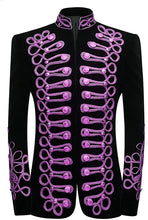 Load image into Gallery viewer, Prince Stylish Court Purple Velvet Embroidery Blazer