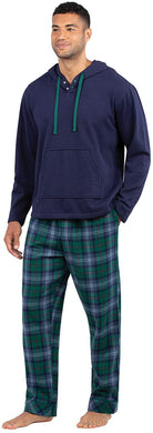 Men's Hoodie Heritage Plaid Pants Pajamas Set