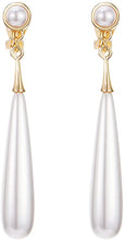 Load image into Gallery viewer, Long Pearl Drop Design Earrings