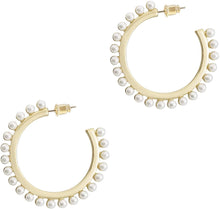 Load image into Gallery viewer, Pearl Hoop Fashion Drop Dangle Hypoallergenic Layer Earrings