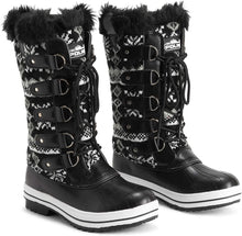 Load image into Gallery viewer, Classic Black Furry Tall Winter Women&#39;s Snow Boots