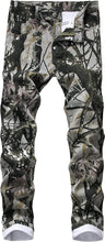 Load image into Gallery viewer, Men&#39;s Abstract Stretched Moto Denim Pants