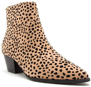 Heritage Shoe  Leopard Pointed Toe Ankle Boots
