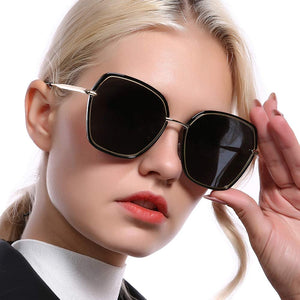 Polarized Black UV Protection Oversized Square Sun Glasses