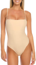 Load image into Gallery viewer, One Piece Light Pink High Cut Bandeau Swimsuit