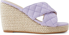 Load image into Gallery viewer, Braided Pink Open Toe Wedge Sandals
