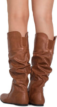 Load image into Gallery viewer, Fashion Tan Slouchy Knee High Hidden Pocket Boots