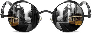 Stunners Black Frame Steampunk Polarized UV Sunglasses