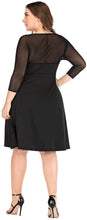 Load image into Gallery viewer, Plus Size Black V-Neck  Casual Long Sleeves Dress