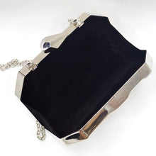 Load image into Gallery viewer, Lattice Pattern Silver  Metal Chain Handbag Evening Clutch Purse