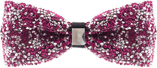 Men's Burgundy Pretied Formal Sparkling Sequin Bowtie