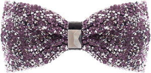 Rhinestone Purple Jewels Pre Tied Sequin Bowties