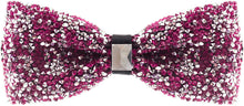 Load image into Gallery viewer, Rhinestone Pink Jewels Pre Tied Sequin Bowties