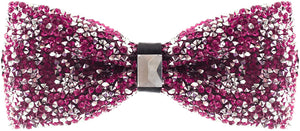 Rhinestone Pink Jewels Pre Tied Sequin Bowties