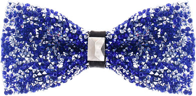 Rhinestone Royal Blue Jewels Pre Tied Sequin Bowties