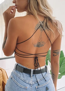 Soft Babe Black Adjustable Straps Corset Crop Top
