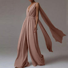 Load image into Gallery viewer, Lost In Cannes Mocha Wide Leg Sleeveless Jumpsuit